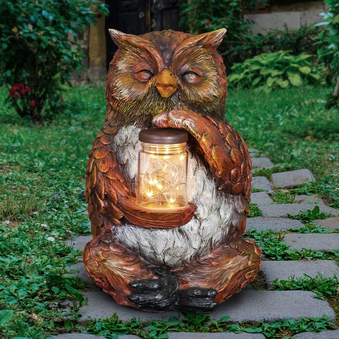Cheapest β¨ Exhart Solar Figure Garden Statue Holding Glass Jar With 6 LED Fairy String Lights π 4 Cheapest β¨ Exhart Solar Figure Garden Statue Holding Glass Jar With 6 LED Fairy String Lights π - Image 2