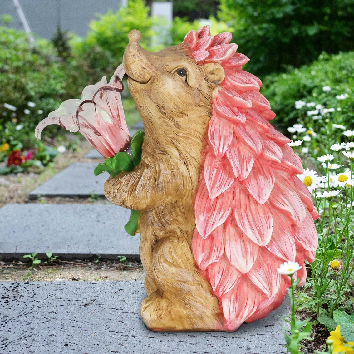 Hot Sale 🎉 Exhart Solar Hedgehog With LED Flower Garden Statue 🤩 5 Hot Sale 🎉 Exhart Solar Hedgehog With LED Flower Garden Statue 🤩 - Image 3