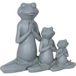 Deals 🥰 Exhart Three Lotus Posing Frogs Statue 9 In. ❤️