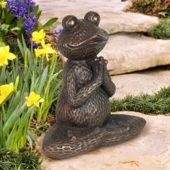 Flash Sale 🛒 Exhart Meditating Yoga Frog Garden Statue 💯 -Patio Shop unnamed file 1042