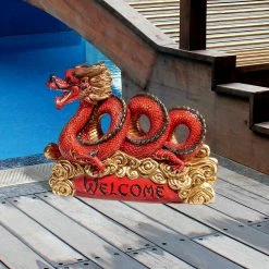 New 👏 Design Toscano Asian Zen Dragon Garden Welcome Statue 🔔 -Patio Shop unnamed file 105