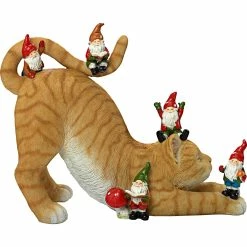 Brand new ✨ Design Toscano Catatonic Gnome Feline Frenzy Statue 💯 -Patio Shop unnamed file 1094