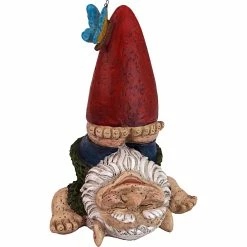 New 👏 Design Toscano Topsy Turvy Theo Garden Gnome Statue ❤️ -Patio Shop unnamed file 1113