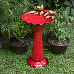 Budget 🎉 Alpine Metal Birdbath With Birds And Leaves 🛒 -Patio Shop unnamed file 1131