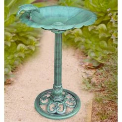 New 🔔 Alpine Green Birdbath With Bird Decoration 31 In. 🔔 -Patio Shop unnamed file 1145