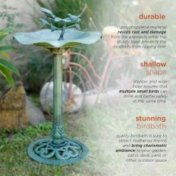 Hot Sale 🌟 Alpine Lotus Birdbath With Birds 33 In. 🥰 -Patio Shop unnamed file 1154