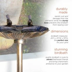 Outlet 🤩 Alpine Bronze Birdbath With 2 Birds, 32 In. 🛒 17 Outlet 🤩 Alpine Bronze Birdbath With 2 Birds, 32 In. 🛒 -Patio Shop unnamed file 1160