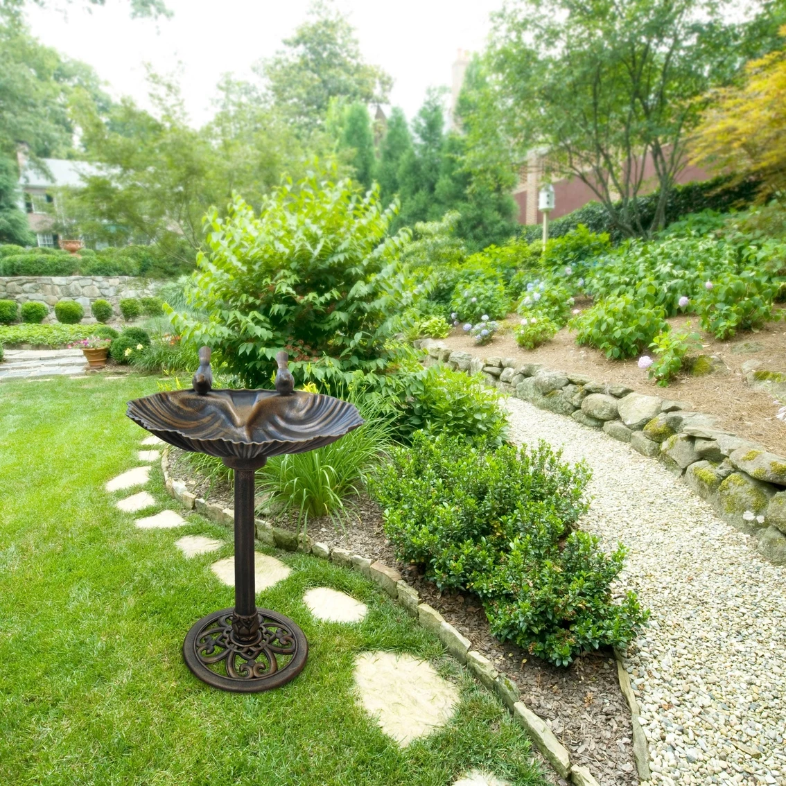 Outlet 🤩 Alpine Bronze Birdbath With 2 Birds, 32 In. 🛒 11 Outlet 🤩 Alpine Bronze Birdbath With 2 Birds, 32 In. 🛒 - Image 9