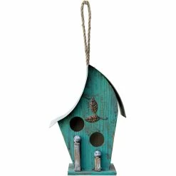 Flash Sale 🥰 Alpine Turquoise Artful Wooden Birdhouse 😉