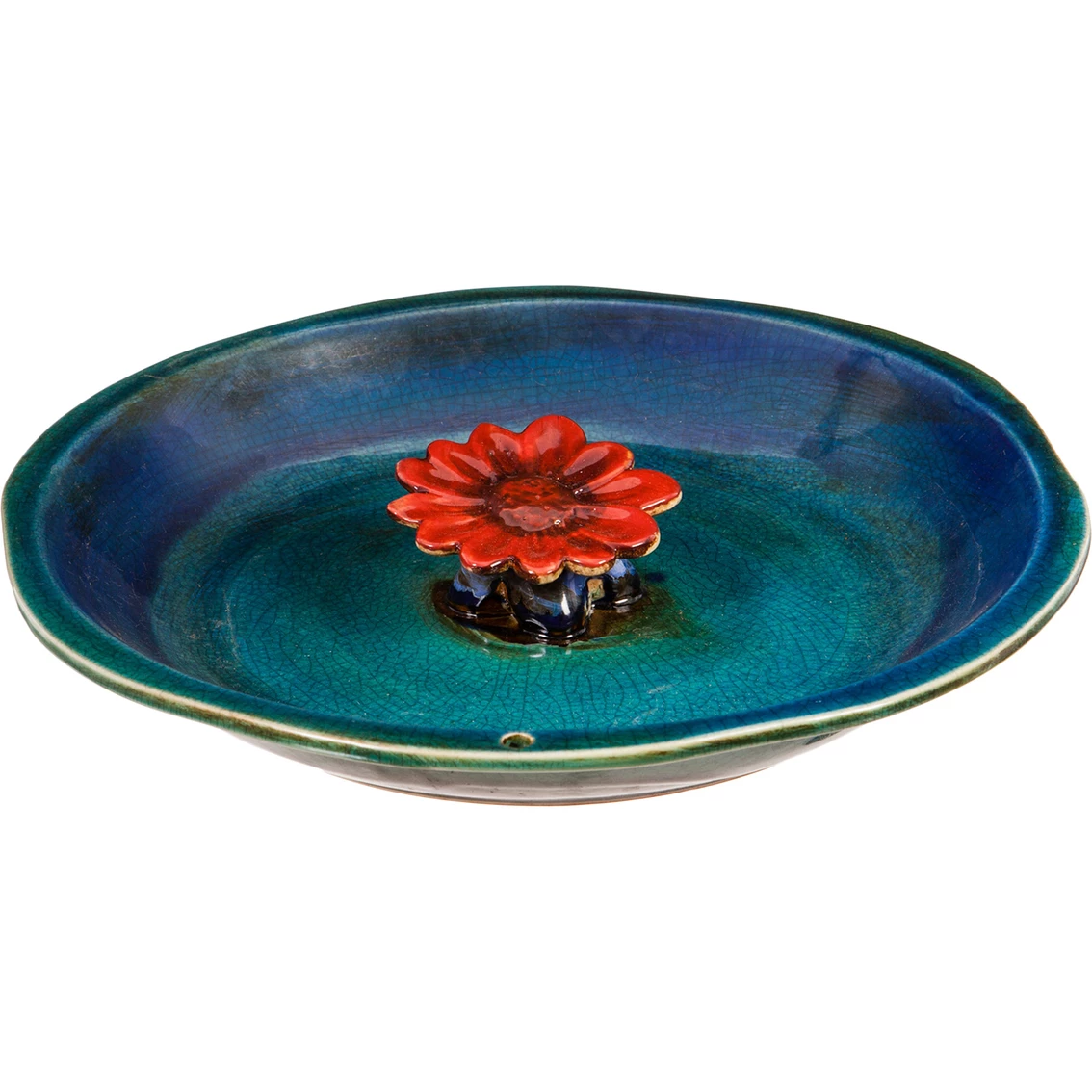 Coupon โ Evergreen 12" Bee Bath, Ceramic, Blue With Red Flower ๐ฅ 3 Coupon โ Evergreen 12" Bee Bath, Ceramic, Blue With Red Flower ๐ฅ