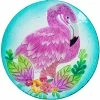 Budget 🎉 Evergreen 18 In. Hand Painted Embossed Glass Flamingo Bird Bath 🤩
