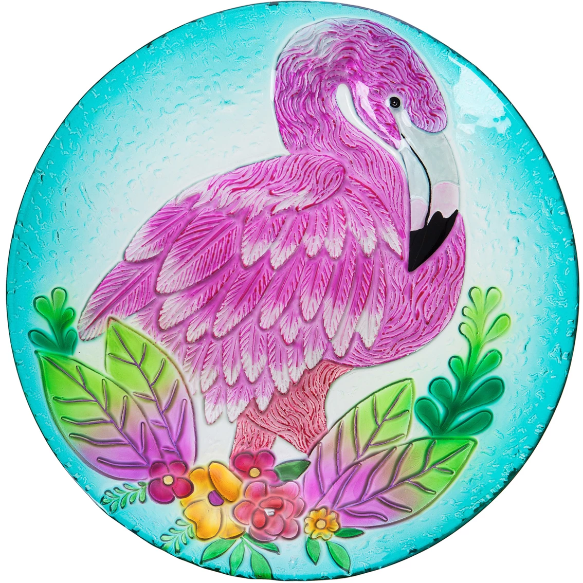 Budget ๐ Evergreen 18 In. Hand Painted Embossed Glass Flamingo Bird Bath ๐คฉ 3 Budget ๐ Evergreen 18 In. Hand Painted Embossed Glass Flamingo Bird Bath ๐คฉ