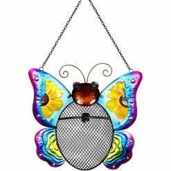 Best reviews of โ๏ธ Exhart Butterfly Bird Feeder With Metal Mesh Seed Basket ๐