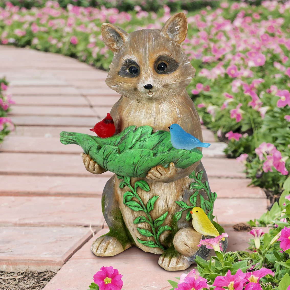 Cheapest 🔔 Exhart Solar Raccoon Bird Seed Holder With Birds 😀 4 Cheapest 🔔 Exhart Solar Raccoon Bird Seed Holder With Birds 😀 - Image 2