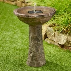 Best Pirce 👍 Smart Solar Bedrock Solar Birdbath 😉