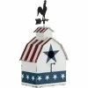 Promo 🧨 Alpine Outdoor Patriotic Rooster Vane Top 18 In. Birdhouse And Perch, Multicolor 😀 -Patio Shop unnamed file 1264