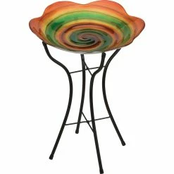 Deals 🤩 Regal Arts 18 In. Birdbath With Stand Swirl ⌛