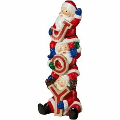 Best Sale ๐ Design Toscano The ๐ Christmas Crew Stacked Santas Illuminated Holiday Sculpture โญ