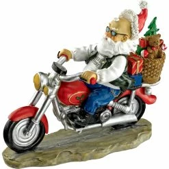 Flash Sale ๐งจ Design Toscano Old School Father ๐ Christmas Santa Biker Statue โ๏ธ