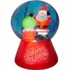 Cheapest 👍 Gemmy Projection Airblown Inflatable Santa Snow Globe With SnowFlurry Technology 😉