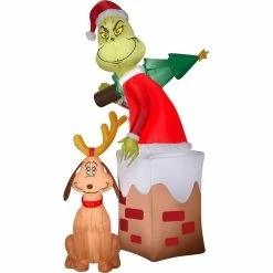 Best reviews of โ Dr. Seuss Airblown Inflatable Grinch And Max Chimney Scene ๐งจ