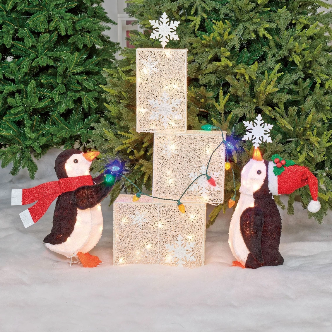Best Pirce 👏 Everstar Lighted Penguins And Stacked Cubes 2 Pc. Sculpture ✔️ 3 Best Pirce 👏 Everstar Lighted Penguins And Stacked Cubes 2 Pc. Sculpture ✔️