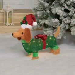 Cheap 💯 Everstar Lighted 22 In. Plush Dachshund Sculpture 🎉