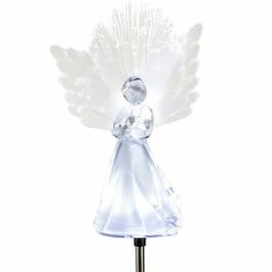 Buy 🥰 Alpine 37 In. H Solar Angel Garden Stakes With Fiber Optic Wings And LED Lights 🔔