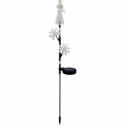 Cheap 🌟 Alpine 33 In. Outdoor Solar Snowman And Snowflakes Garden Stake With LED Lights 👍