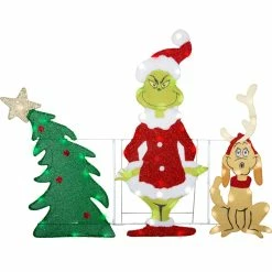 Brand new ❤️ Dr. Seuss Flat Tastics Grinch Scene With Max And 🎄 Christmas Tree 🥰