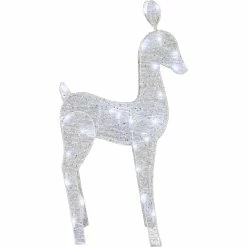 Deals 😍 Gemmy Holiday Flat-tastics-Starry Night Crystal Lattice-A-Frame Doe 28 In. 🔔