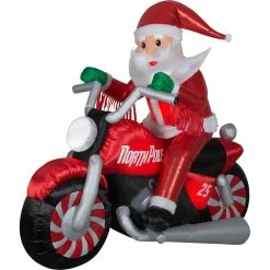 Best Pirce 💯 Gemmy Airblown Inflatable Luxe Santa On ❄ Christmas Motorcycle 🎁