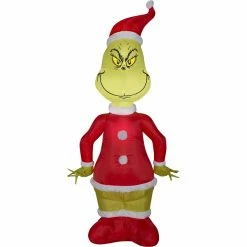 Buy ✨ Dr. Seuss Airblown Grinch As Santa Inflatable 🛒