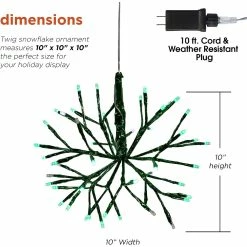 Buy 🧨 Alpine 🎁 Christmas Green Twig Ornament With LED Lights ⌛ -Patio Shop unnamed file 1433
