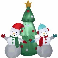 Best deal ✨ Gemmy Airblown Snowman Scene With 🎄 Christmas Tree 🥰