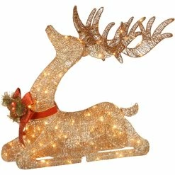 Budget 😍 National Tree Company 31 In. Pre Lit Resting Reindeer 🔔