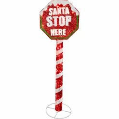 Coupon ⭐ National Tree Company 60 In. Stop Sign Decoration With LED Lights 🧨