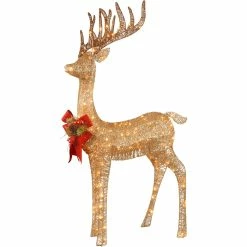 New 👍 National Tree Company 48 In. Pre Lit Standing Reindeer 🌟