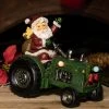 Flash Sale 🛒 Alpine Santa On Tractor Decor With Color Changing LED Lights 🔥