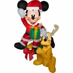 Cheapest 🧨 Disney Hanging Airblown Inflatable Mickey Mouse And Pluto ⭐