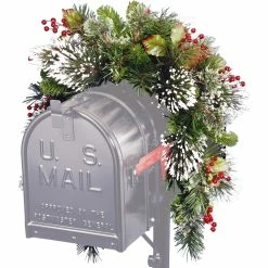 Promo 🔥 National Tree Company 36 In. Wintry Pine Mailbox Swag 🎉