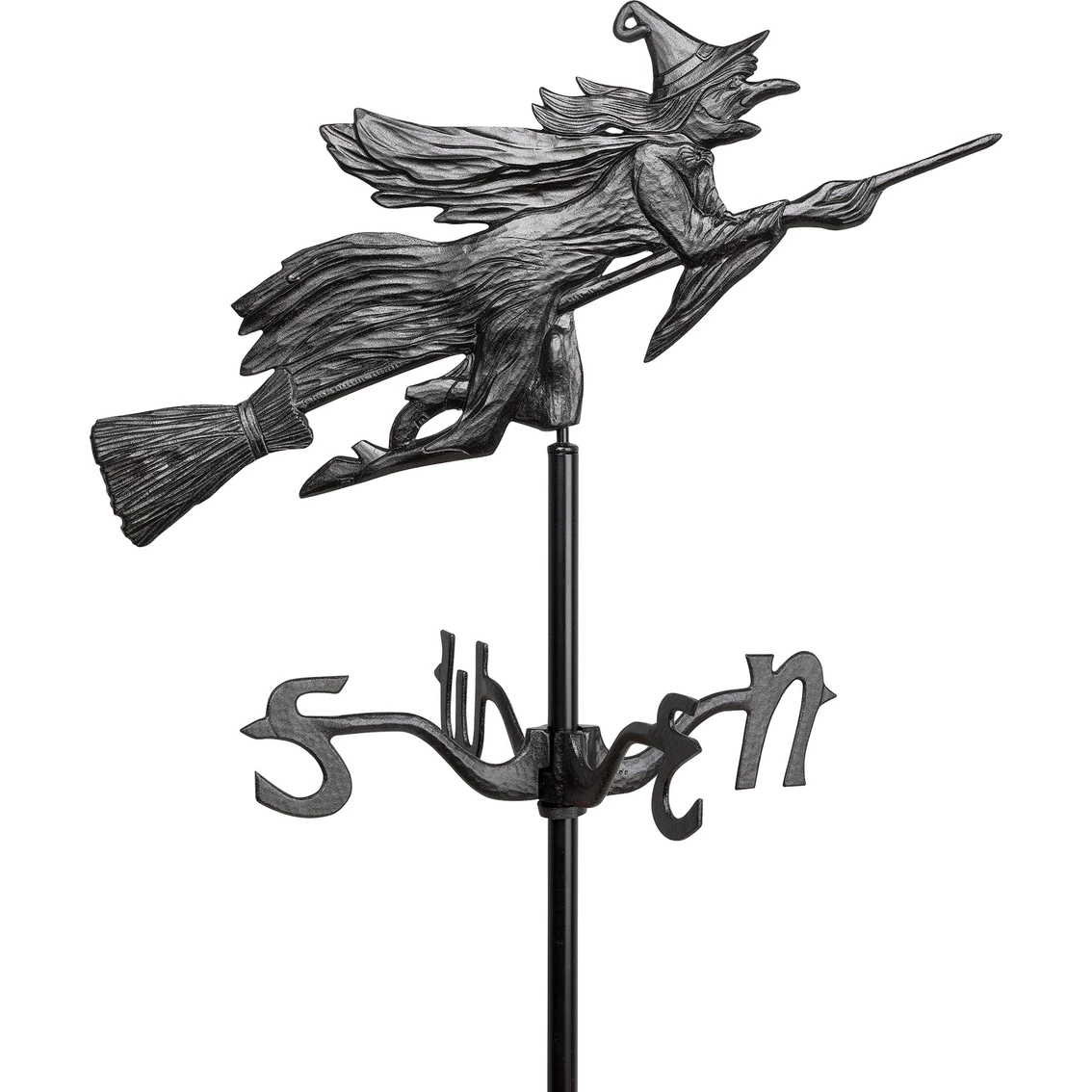 Hot Sale 😉 Design Toscano Windblown Wicked Witch Metal Weathervane: Roof Mount 🌟 4 Hot Sale 😉 Design Toscano Windblown Wicked Witch Metal Weathervane: Roof Mount 🌟 - Image 2