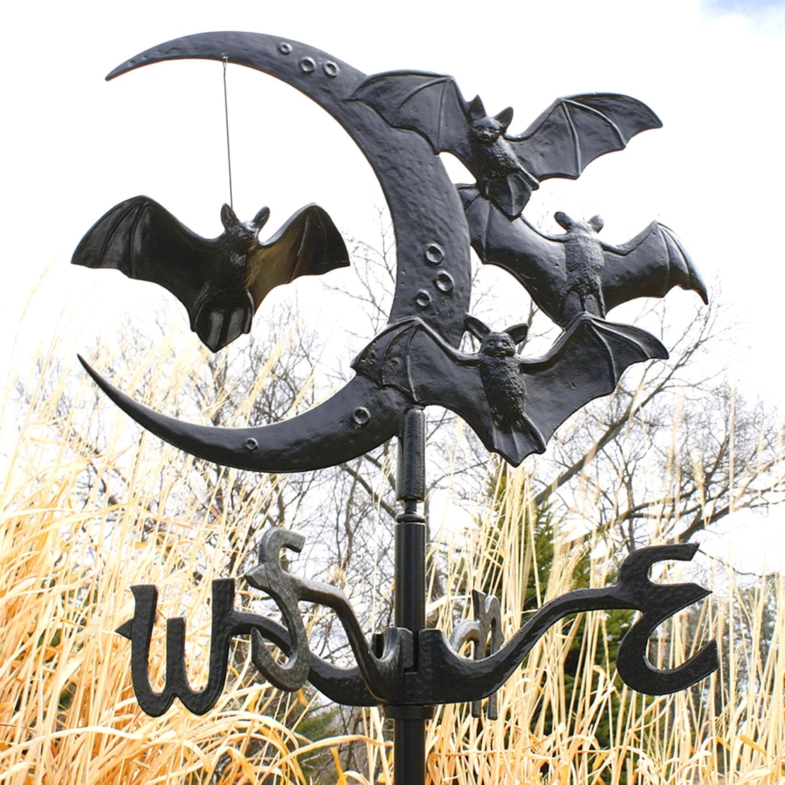 Best Pirce 🔔 Design Toscano Crescent Moon Vampire Bats Metal Weathervane: Garden Stake ⌛ 4 Best Pirce 🔔 Design Toscano Crescent Moon Vampire Bats Metal Weathervane: Garden Stake ⌛ - Image 2