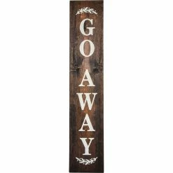 New 🎁 National Tree Company 39 In. 🦇 Halloween "Go Away" Porch Sign 😍