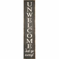 Promo 🎁 National Tree Company 39 In. 🧛 Halloween "Unwelcome" Porch Sign, Gray ⌛