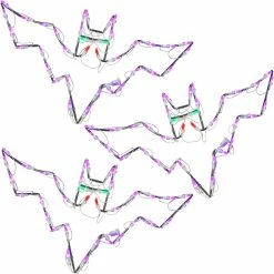 Flash Sale 🔥 National Tree Company 25 In. 💀 Halloween Lighted Bat Trio Decoration 🎁