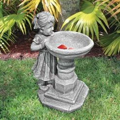 Discount ⭐ Design Toscano Georgina At Birdbath Statue 💯