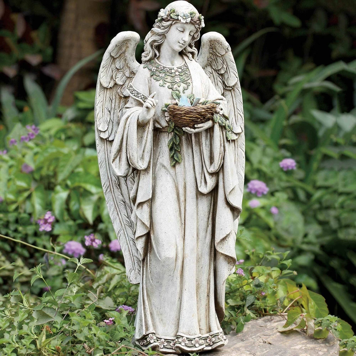 Outlet ๐ Roman Joseph's Studio Angel Holding Nest Garden Statuary โจ 3 Outlet ๐ Roman Joseph's Studio Angel Holding Nest Garden Statuary โจ