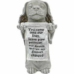 Wholesale ๐ฏ Design Toscano Paw Prints On Our Hearts Memorial ๐ Dog Statue โ๏ธ