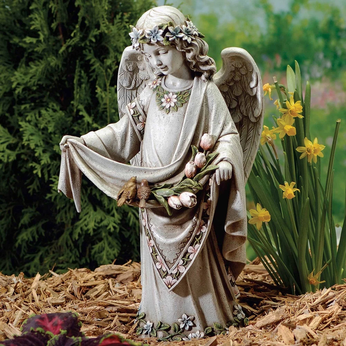 Outlet ๐ Roman Joseph's Studio Angel With Birds Garden Statuary โ 3 Outlet ๐ Roman Joseph's Studio Angel With Birds Garden Statuary โ